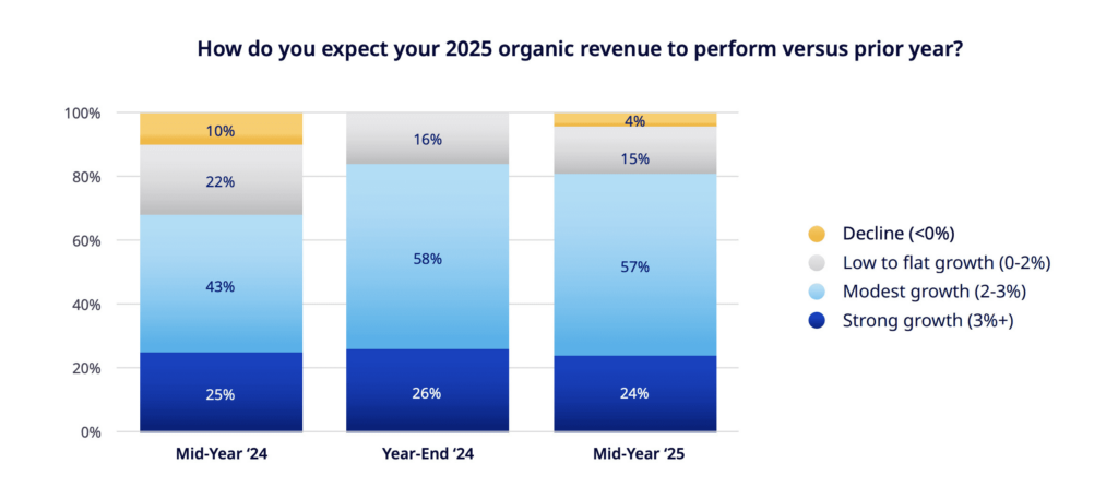 How do you expect your 2025 organic revenue to perform versus prior year?